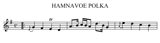 HAMNAVOE POLKA - staff notation