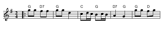 Hampshire March - staff notation