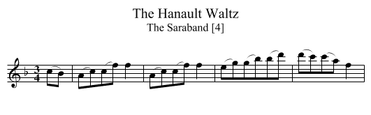 Hanault Waltz, The - staff notation