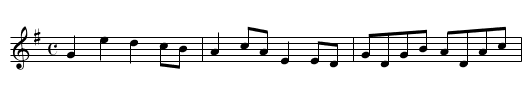 Handel’s Gavotte, A Quick Step - staff notation