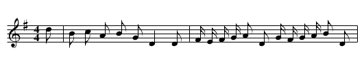 Handel's Hornpipe - staff notation
