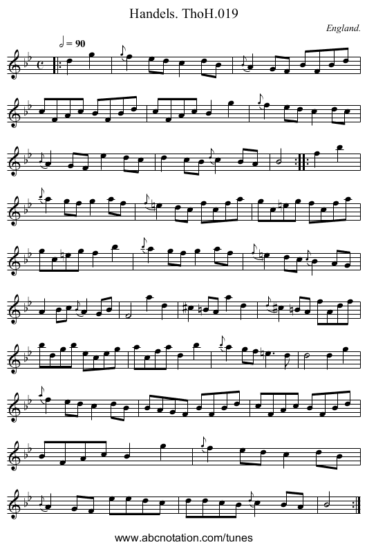 Handels. ThoH.019 - staff notation