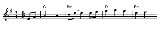 Handshouse Waltz - staff notation