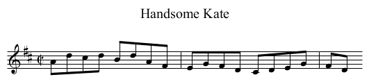 Handsome Kate - staff notation