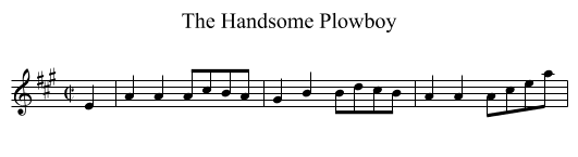Handsome Plowboy, The - staff notation