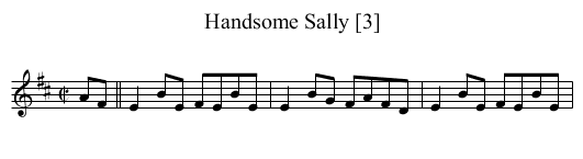 Handsome Sally [3] - staff notation