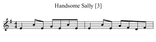 Handsome Sally [3] - staff notation