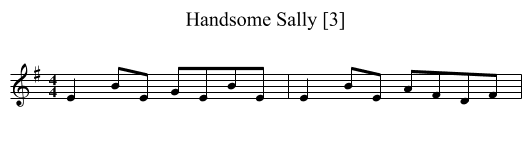 Handsome Sally [3] - staff notation
