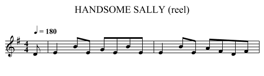HANDSOME SALLY (reel) - staff notation