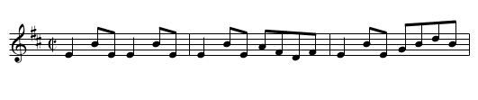 Handsome Sally - staff notation