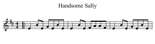 Handsome Sally - staff notation