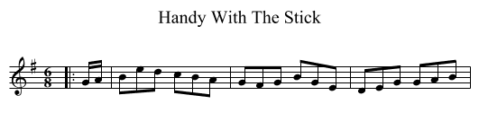 Handy With The Stick - staff notation