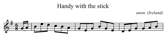 Handy with the stick - staff notation