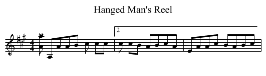 Hanged Man's Reel - staff notation