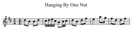 Hanging By One Nut - staff notation