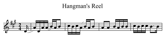 Hangman's Reel - staff notation
