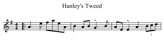 Hanley's Tweed - staff notation