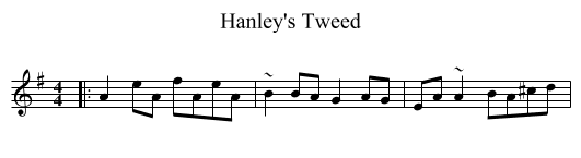Hanley's Tweed - staff notation