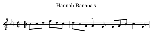 Hannah Banana's - staff notation