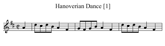 Hanoverian Dance [1] - staff notation