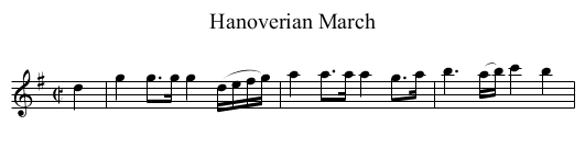 Hanoverian March - staff notation