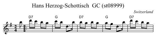 Hans Herzog-Schottisch  GC (st08999) - staff notation