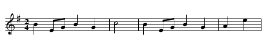 Hanter dro - staff notation