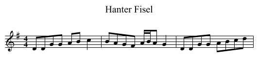 Hanter Fisel - staff notation