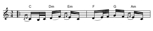 Hanter-dro 1 - staff notation