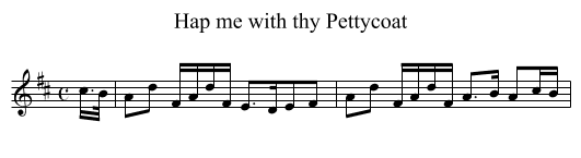 Hap me with thy Pettycoat - staff notation