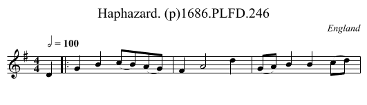 Haphazard. (p)1686.PLFD.246 - staff notation