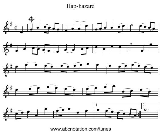 Hap-hazard - staff notation
