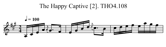 Happy Captive [2]. THO4.108, The - staff notation