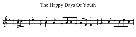 Happy Days Of Youth, The  - staff notation