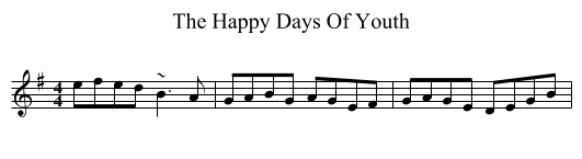 Happy Days Of Youth, The  - staff notation