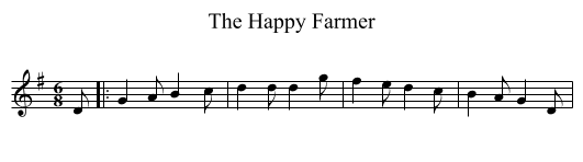 Happy Farmer, The  - staff notation