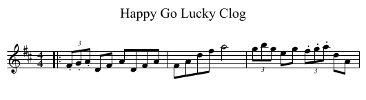 Happy Go Lucky Clog - staff notation