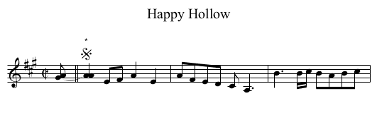 Happy Hollow - staff notation