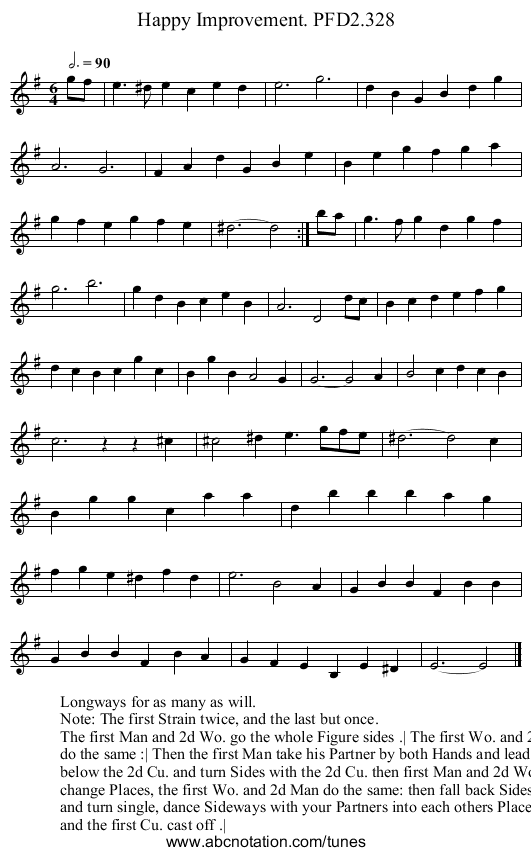 Happy Improvement. PFD2.328 - staff notation
