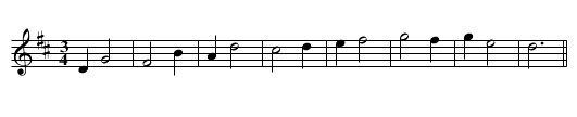 Happy is the Country Life - staff notation