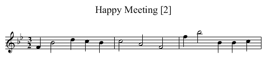 Happy Meeting [2] - staff notation