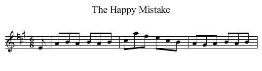 Happy Mistake, The - staff notation