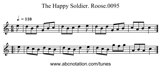Happy Soldier. Roose.0095, The - staff notation