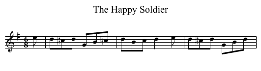 Happy Soldier, The - staff notation
