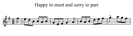 Happy to meet and sorry to part - staff notation
