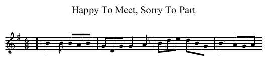 Happy To Meet, Sorry To Part - staff notation