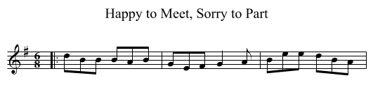 Happy to Meet, Sorry to Part - staff notation