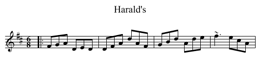 Harald's - staff notation