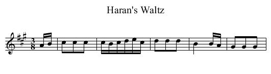 Haran's Waltz - staff notation