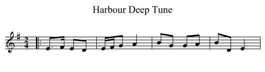 Harbour Deep Tune - staff notation